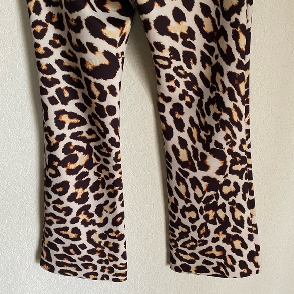 $345 LE SUPERBE CATHOUSE Leopard Flared Ankle Pants Old Money Mob Wife Size 0 - Picture 12 of 13